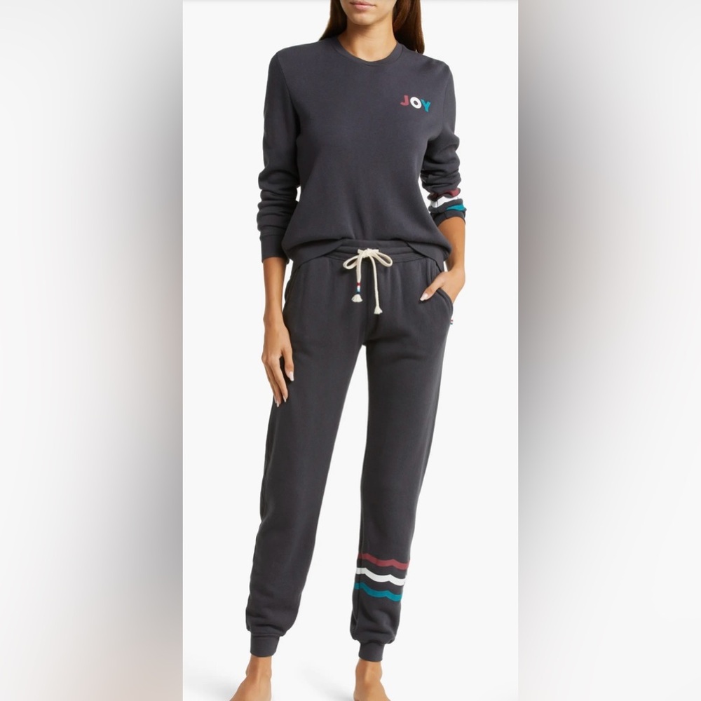 Sol Angeles Avaitor Nation Revolve Women’s Joy Wave Sweatpants Joggers Grey XS